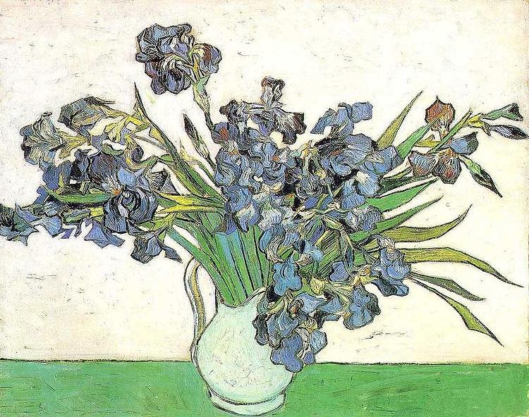 Vincent Van Gogh Still Life - Vase with Irises oil painting image